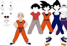 Krillin Dress Up Title Screen