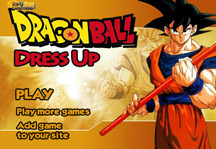 Dragon Ball Dress Up Title Screen