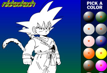 Goku Coloring Title Screen