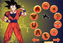 Goku Dress Up Title Screen